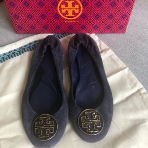 Tory Burch Navy Suede flats - size 8